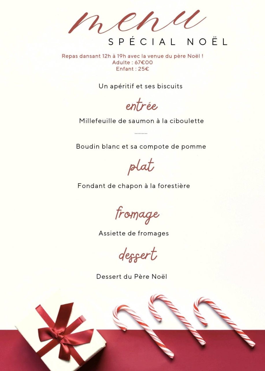 Menu des Fêtes - LA FIESTA - restaurant LENS - Soirée Lens